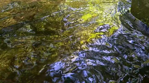 Moving water background, moving vater in slow motion, water flowing in the river Stock Photos