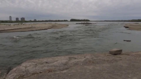 Moving water into the horizon in Canada- Video stock 81456512