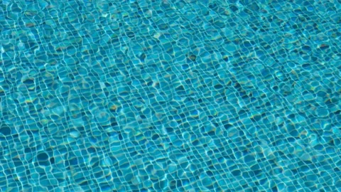 Moving water surface in the pool Stock Footage 145816861