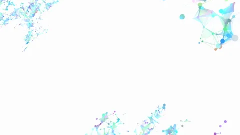 Moving watercolor stains. A cloud of colored particles. electrical neural Stock Footage 87160470