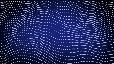 Moving wave of gray color on a dark blue background Stock Footage 113108202