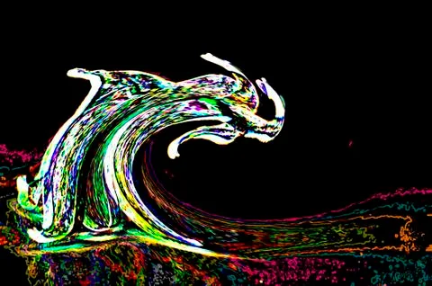 Moving wave Stock Illustration