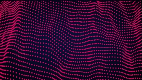Moving wave of pink color on a dark blue background Stock Footage