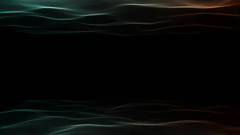 Moving waves above and below on black background in 4k video. Stock Footage 152811907