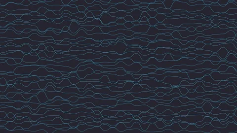 Moving waves lines background. Abstract animation Stock Footage 95476836