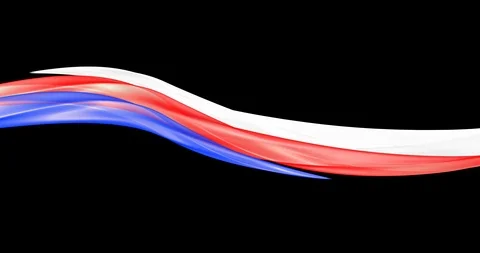 Moving White, Blue, Red Lines With Luma Matte Stock Footage 86642881