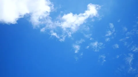 Moving white cloud with beautiful blue sky background at day time Stock Footage 130577528
