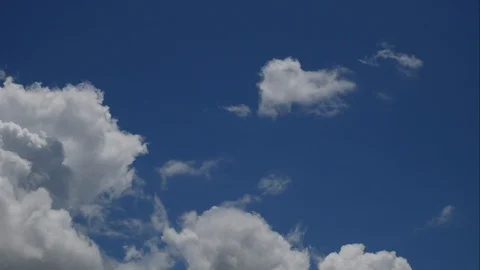 Moving white cloud on blue sky. Stock Footage 115625515