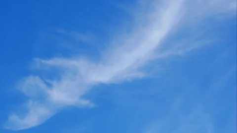 Moving white cloud with  blue sky background at day time Stock Footage 128942404