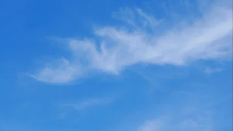Moving white cloud with  blue sky background at day time Video stock 128942407