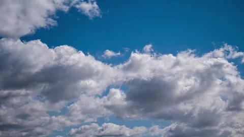 Moving White Clouds Blue Sky Timelapse Stock Footage 318357891