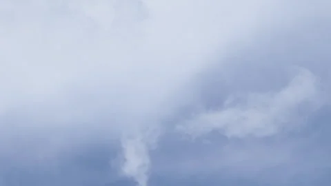 Moving of white clouds drifting on blue sky. Concept zoom out. Stock Footage 284338479