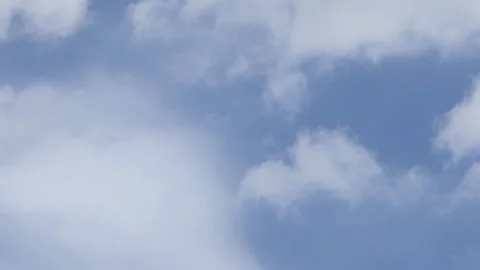 Moving of white clouds drifting on blue sky. Concept zoom in. Stock-Footage 284338840