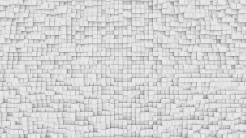 Moving white cubic pattern looping 3D animation Video stock 201824455
