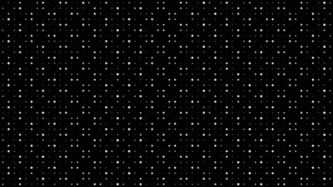 Moving white dots create a pattern on a black background Stock Footage 337234247