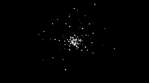 Moving white particles motion graphics with night background Stock Footage 255568782