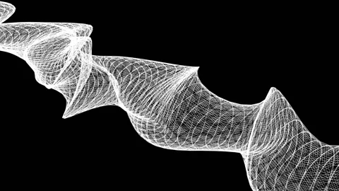 Moving white polygonal mesh. abstract background. 3D rendering Stock Footage 85813634
