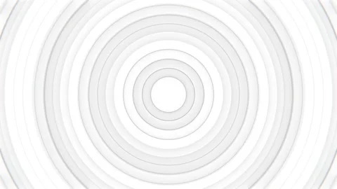 Moving white solid rings looping 3D animation Stock Footage 150550628