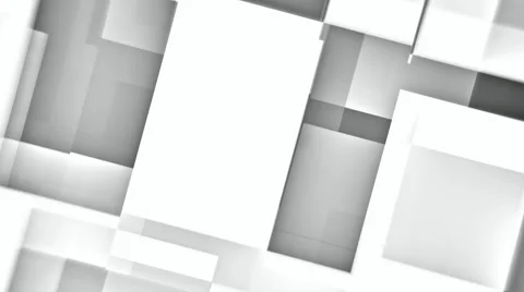 Moving white squares abstract motion background seamless loop Video stock 68614167