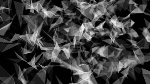 Moving white triangles on a black background. abstract background. 3D rendering Stock Footage 85814523