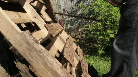 Moving wood pallets 動画素材 10853963