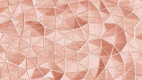 Moving wood triangles pattern realistic looping 3D animation Stock Footage 170610104