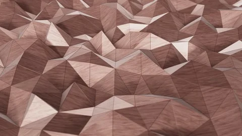 Moving wooden polygonal pattern rendered in UHD Stock Footage 266115847