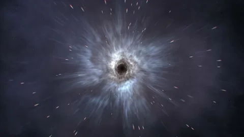 Moving wormhole in space - timeline Stock Footage 155439152