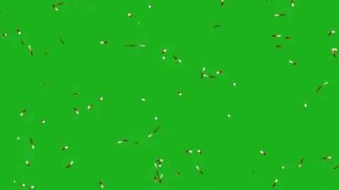 Moving worms motion graphics with green screen background Stock Footage 234608511
