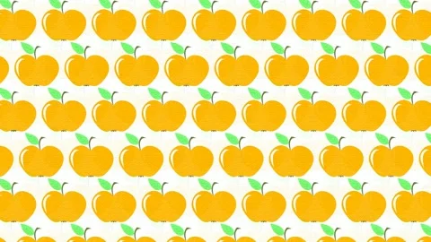 Moving yellow apples on a white background Stock Footage 150775484