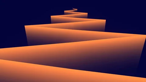 Moving zigzag pattern, with a trendy gradient. 3d rendering loop animation 4K Stock Footage 202242563