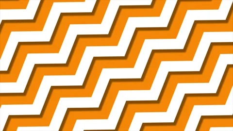 Moving Zigzag shapes over orange background Stock Footage 245419649