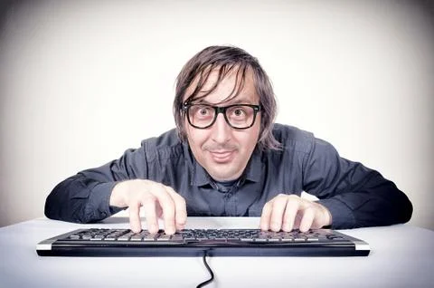 Movking hacker Stockfoto's