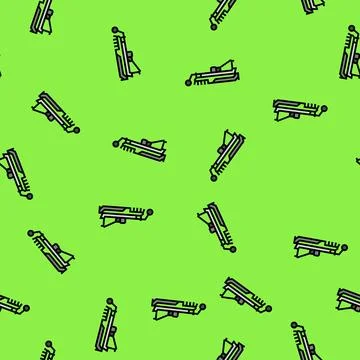 Mower cutter tractor vector seamless pattern Stock Illustration