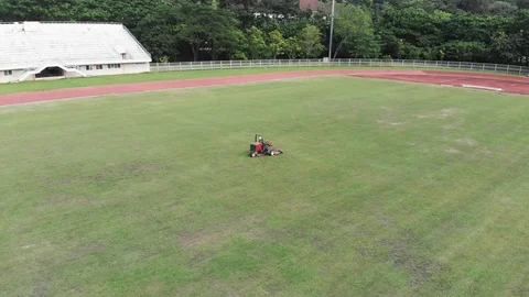 Mower cutting grass Stock Footage 117266381