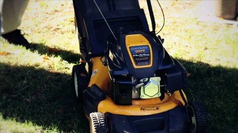 Mowing the grass 2 Stock Footage 864267