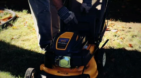 Mowing the grass 4 Stock Footage 864250