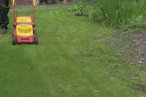Mowing grass 4 NTSC Stock Footage 328429
