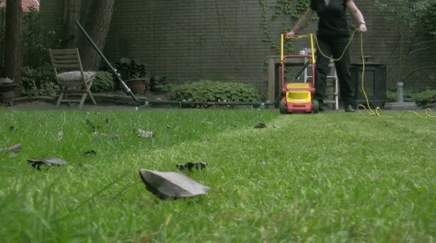 Mowing grass 5 Stock Footage 328447