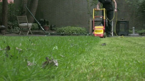 Mowing grass 6 Stock Footage 328457