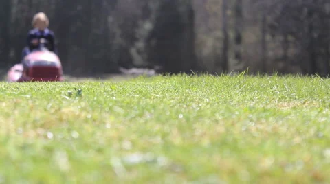 Mowing the lawn Stock Footage 46723757