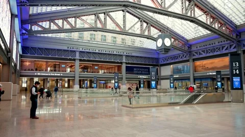 Moynihan Train Hall Interior New York City Stock Footage 147093306