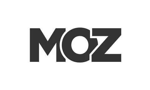 MOZ logo design template with strong and modern bold text. Initial based ve.. Stock Illustration
