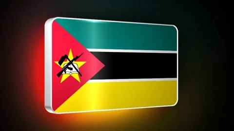 Mozambique 3d flag Video stock 7750041
