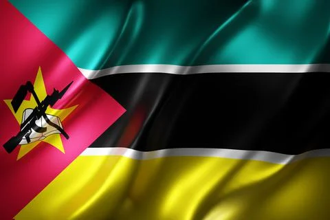 Mozambique 3d flag Stock Illustration