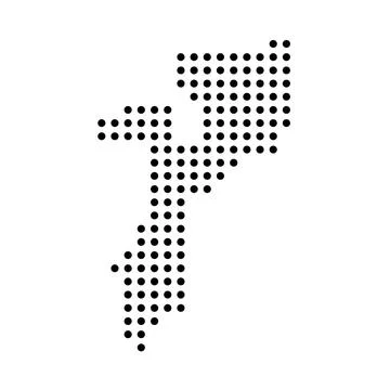 Mozambique dotted vector map Stock Illustration