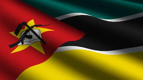 Mozambique flag close up Stock Footage 927062