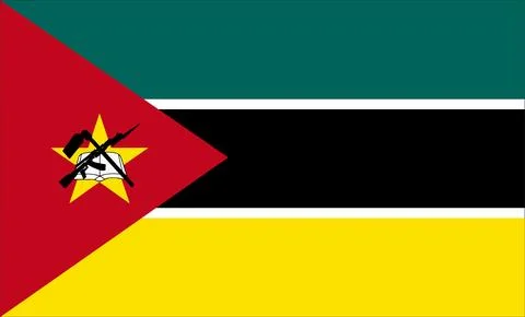 Mozambique Flag Design Stock Illustration