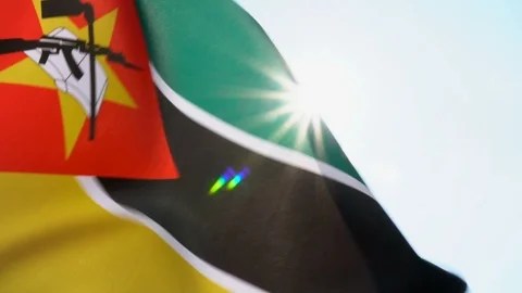 Mozambique Flag Flapping Stock Footage 118964227