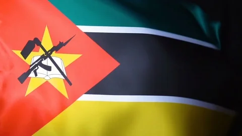 Mozambique Flag Flapping Video stock 118965987